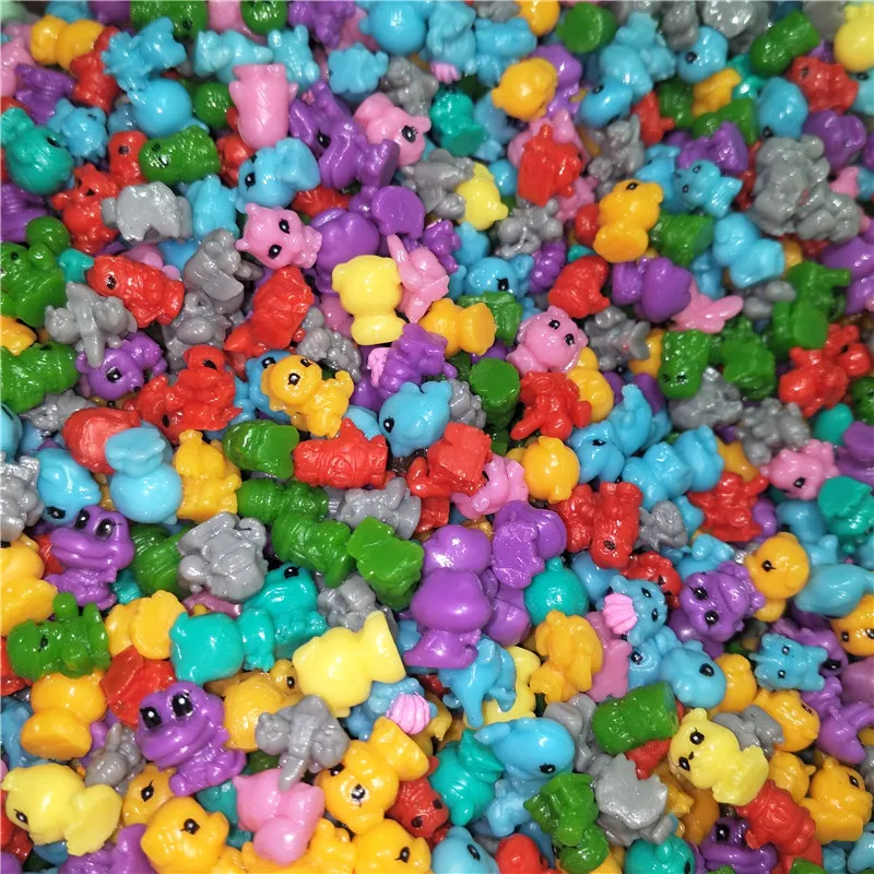 500 шт. слайм милые и липкие мини животные сжимаемые DIY фигурки из ПВХ игрушки
