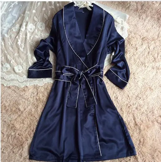 

Plus Size Rayon Bathrobe Womens Kimono Silk Long Satin Robe Sexy Lingerie Hot Nightgown Sleepwear with Belt