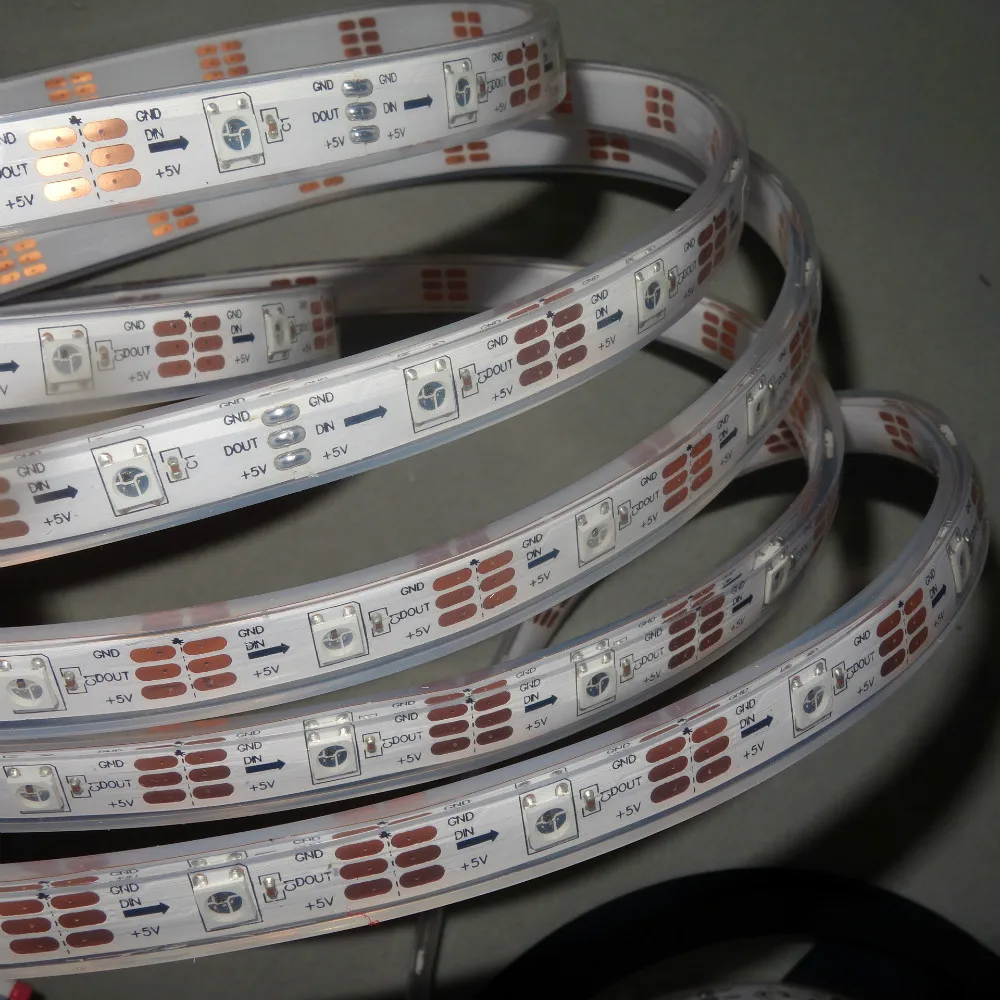 Доступные светодиодные пиксели 5 м DC5V SK6812 srip IP68 30 шт. SK6812/m с пикселями Белая