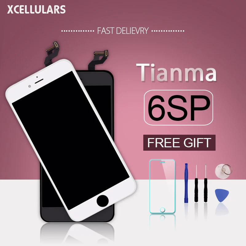 10 шт./лот ТМ качества для ЖК-дисплей iPhone 6sp с дигитайзер сборки 5 дюймов Запчасти