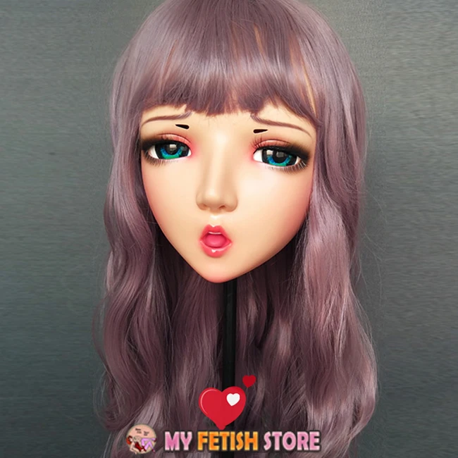 (HAN 01) Женская милая девочка каучуковые полуголовы Kigurumi BJD Eyes Crossdress Косплей