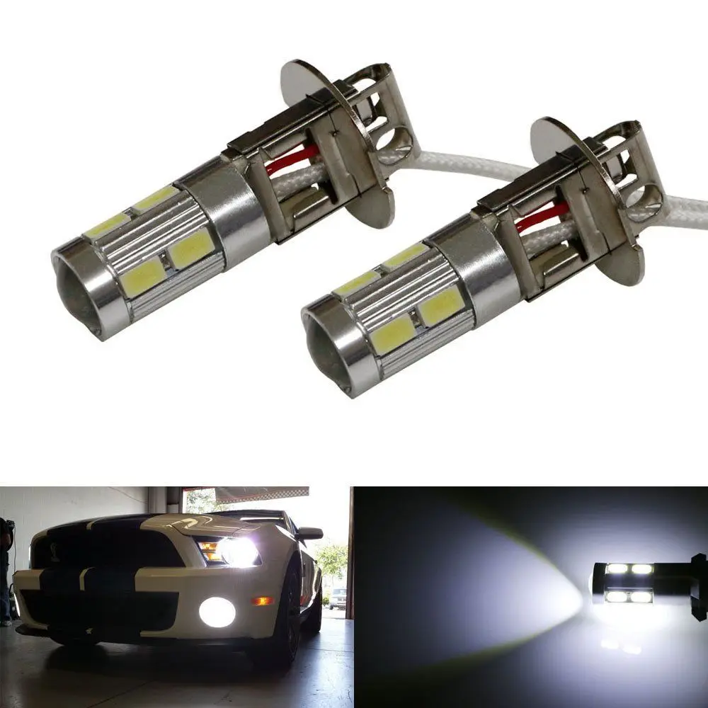 Новинка 2017 года полезный 1 шт. супер белый светодиод дальнего света H3 10SMD 5730