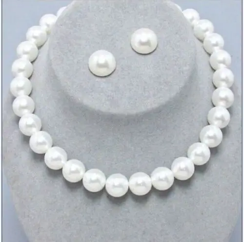 Серьги-гвоздики huge17,5 дюйма, 11-13 мм, натуральное круглое жемчужное ожерелье из натурального южного моря, серьги-гвоздики