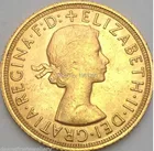 Миниатюрные золотые металлические монеты размера 1963, Великобритания Елизабет II, позолоченные монеты, 20 шт.лот, бесплатная доставка