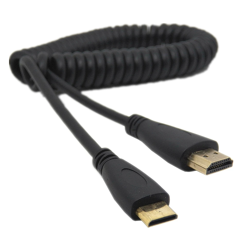 Бесплатная доставка вилка HDMI совместимая с Mini пружинный скрученный кабель V1.4 3D