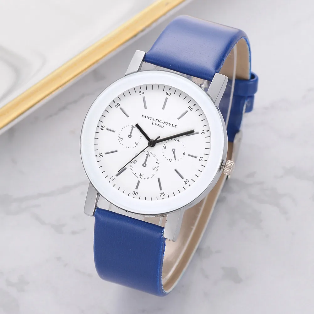 Женские повседневные кварцевые часы Lvpai Montre femme с кожаным ремешком аналоговые из