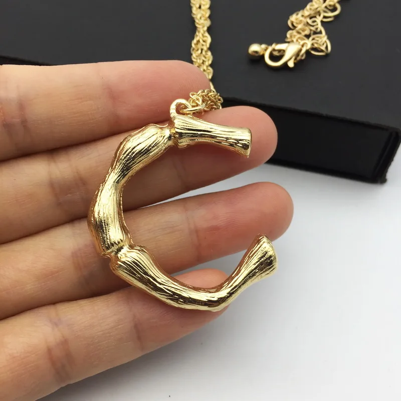 Ожерелье женское из бамбука ожерелье с надписью 26 инициалов A-Z | Украшения и