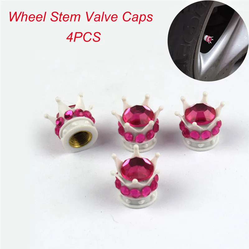 CARPRIE автомобильный мотоцикл 4 шт. хромированная корона с блестящими алмазными