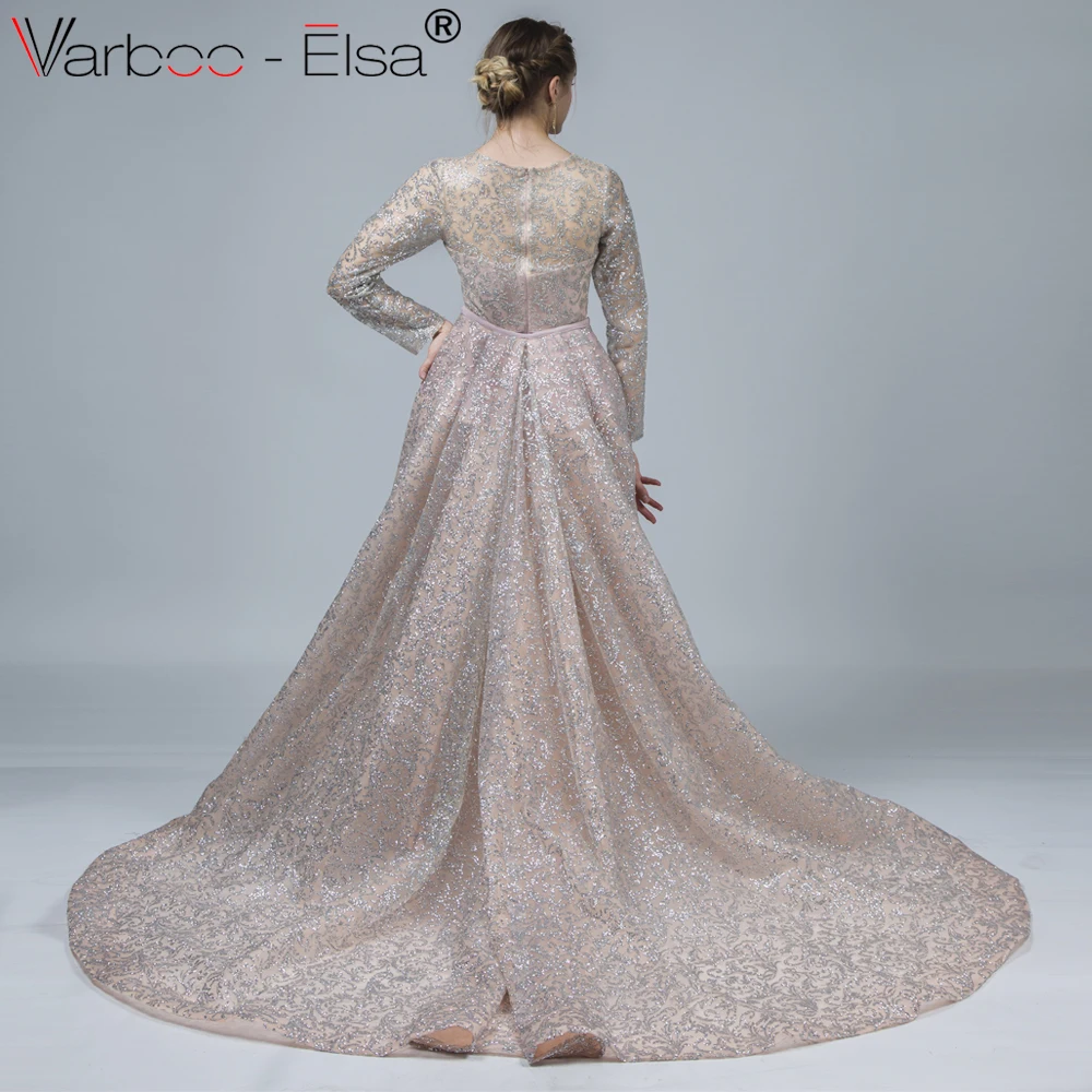 VARBOO_ELSA Vestido de Festa Longo черное блестящее вечернее платье с длинным шлейфом русалки Robe
