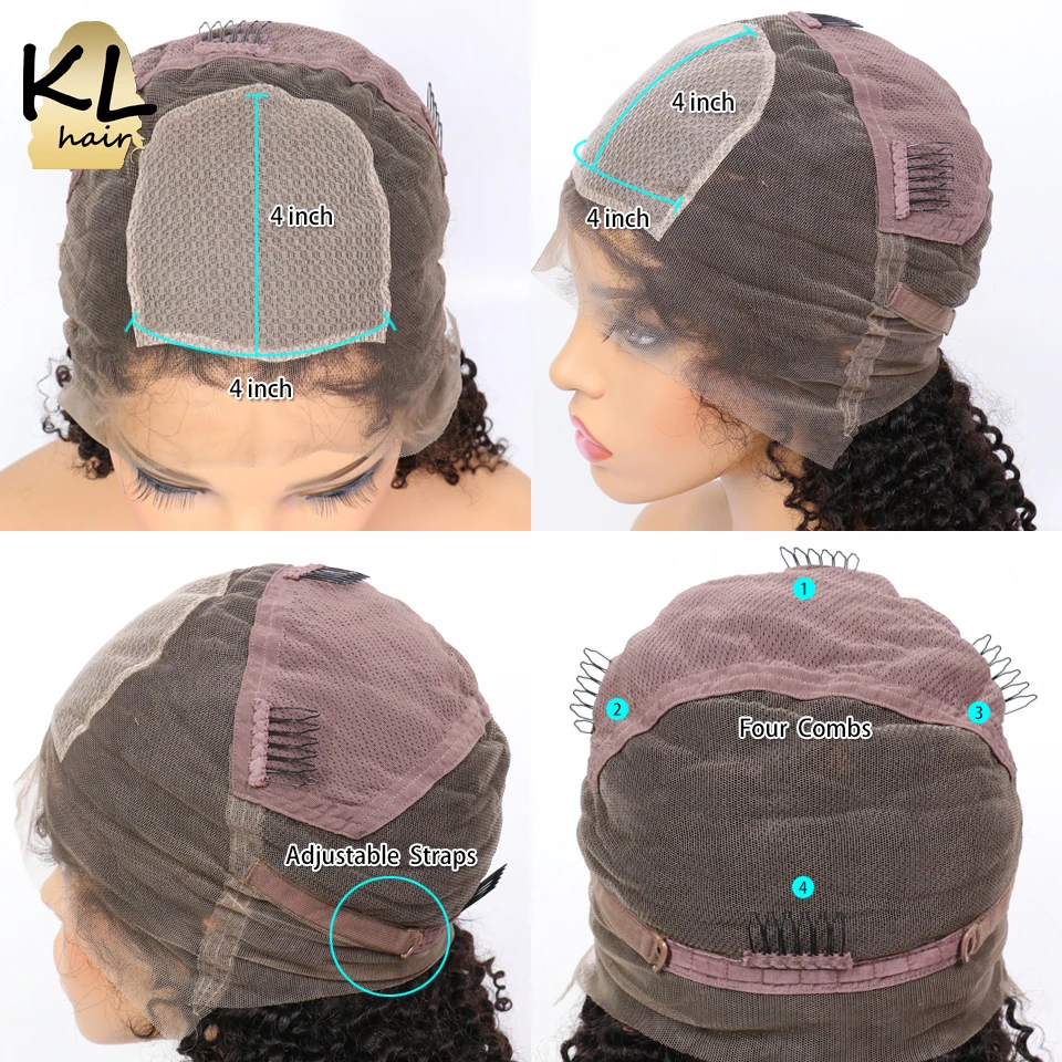 KL Hair Silk Base Wig Brazilian Remy Hair Straight Silk Base Full Lace Human Hair Wigs Pre Plucked With Baby Hair Bleached Knots