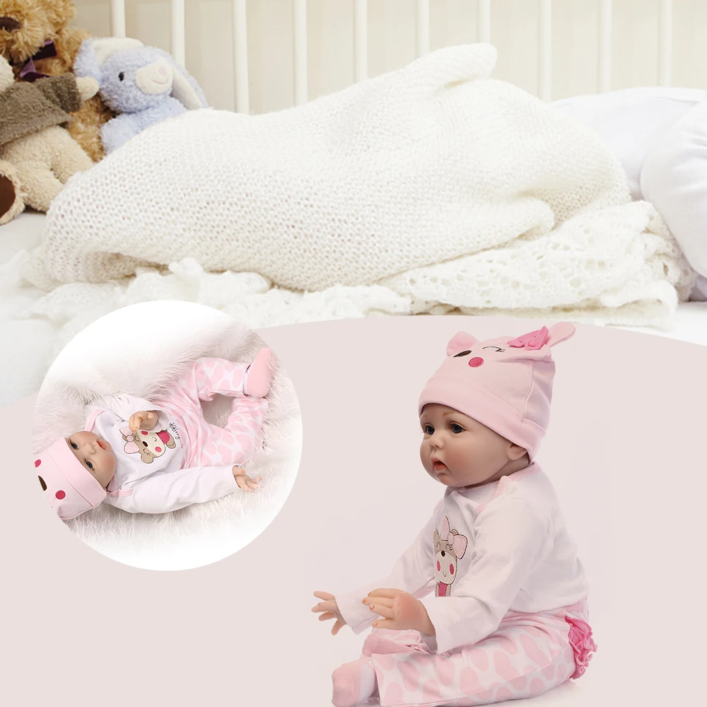 

40cm 55cm NPK Doll Reborn Soft Silicone Reborn Baby Dolls Vinyl Toys Big Dolls Kids Playmates Newborn Baby Realistic Dolls