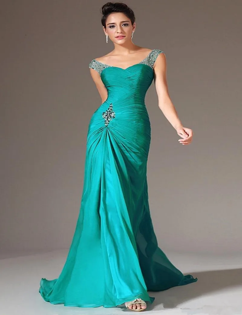 

Лидер продаж 2016, Зеленое Шифоновое Вечернее платье с юбкой-годе, сексуальное вечернее платье DF12365 с V-образным вырезом и новый стиль