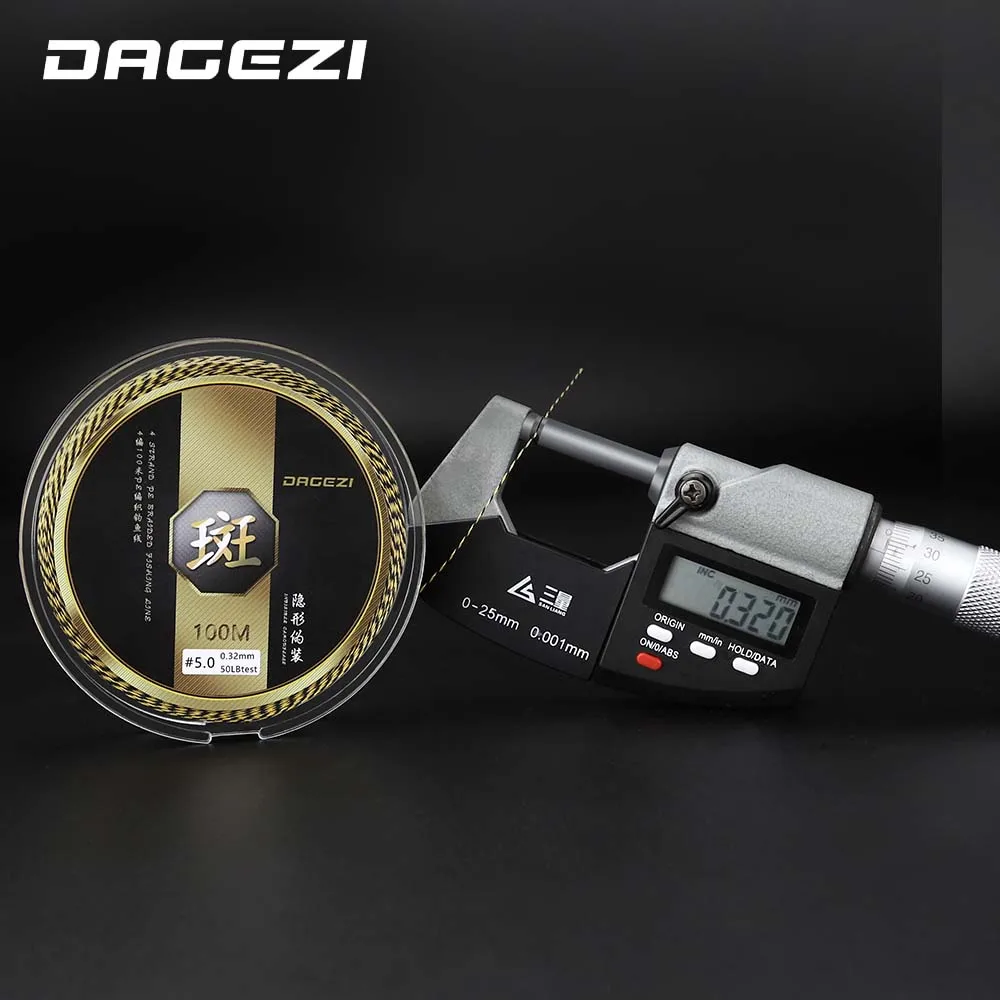 Плетеная рыболовная леска DAGEZI из 4 нитей 25/30/40/50/80 фунтов 100 м|Рыболовные лески| |