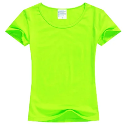 light green Лето, высокое качество, 15 цветов, S-2XL, простая футболка, Женская хлопковая эластичная Базовая футболка, Женские повседневные топы, футболка с коротким рукавом - Цвет: light green
