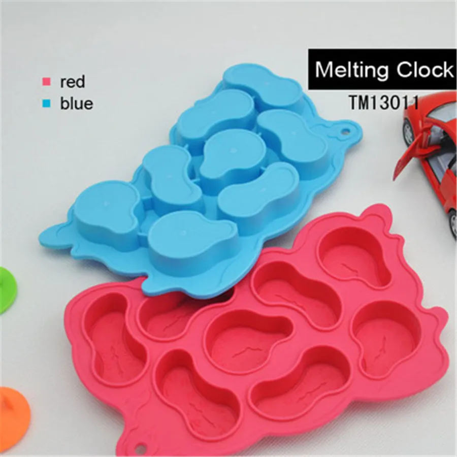 Форма для льда 2 шт./лот силиконовая форма часы плавки новинка подарки поднос
