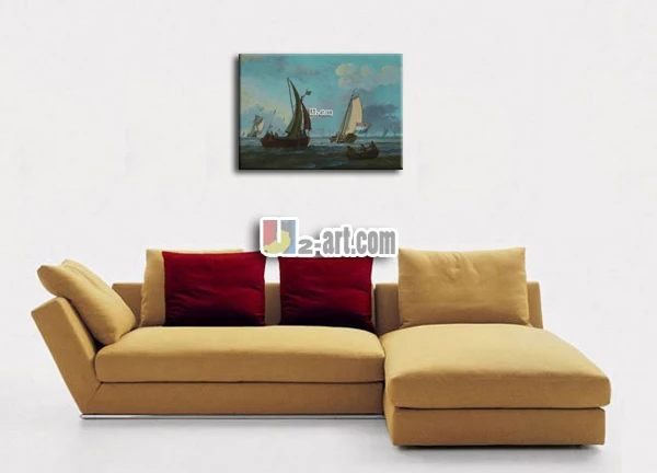 Картина из холста воспроизводящая масло с морскими принтами высокое качество