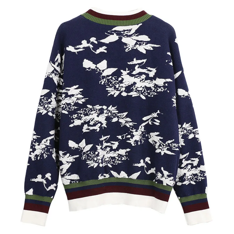 2018 New Women sweater spring new fashion casual jacquard round neck long-sleeved loose knit primer shirt Tops | Женская одежда
