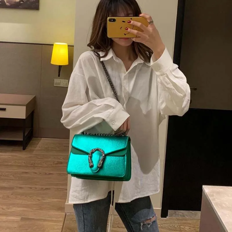 Luxury Green Shoulder Bags for Women 2019 New High Classy Purses Handbag Fashion Ladies Black Sling Bag Cross Body | Багаж и сумки