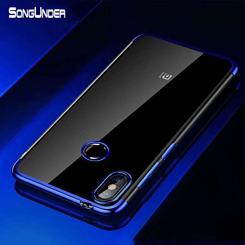 For Xiaomi Redmi Note 6 Pro Case Cover Transparent Plating TPU Soft Silicone Back Note6 6Pro Phone Coque | Мобильные телефоны и