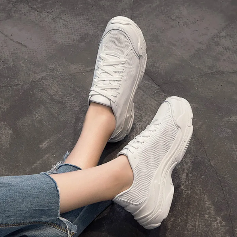 Женские кроссовки на платформе белые вулканизированные шнурках A35 14|Женские и кеды| |