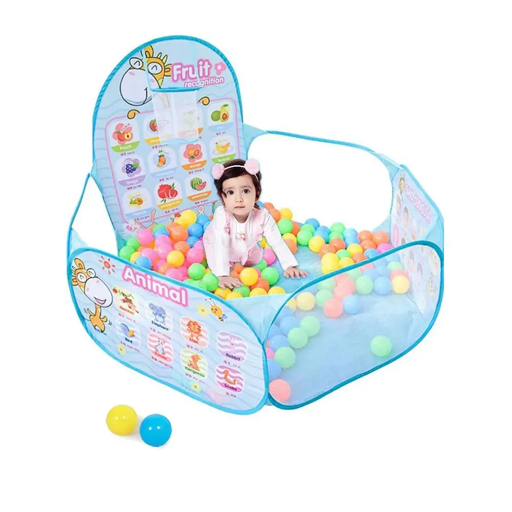

1.2M Play House Cartoon Children Kid Play Ball Pits Ocean Ball Bobo Ball Pool With basketball Hoop Stand Pool Entertainment Toy