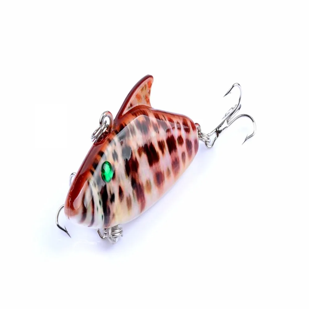 1PCS Coloured Drawing Pattern Lure 4 Color Suit VIB Hard Bait Full Swimming Bionic Arttificial bait Fishing Accessories LD-32 | Спорт и