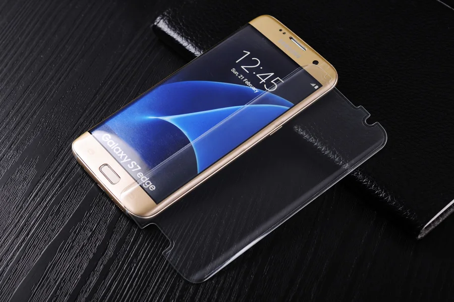 Закаленное стекло LANCASE для Samsung Galaxy S7 Edge защита экрана 9H 3D полное покрытие круглая