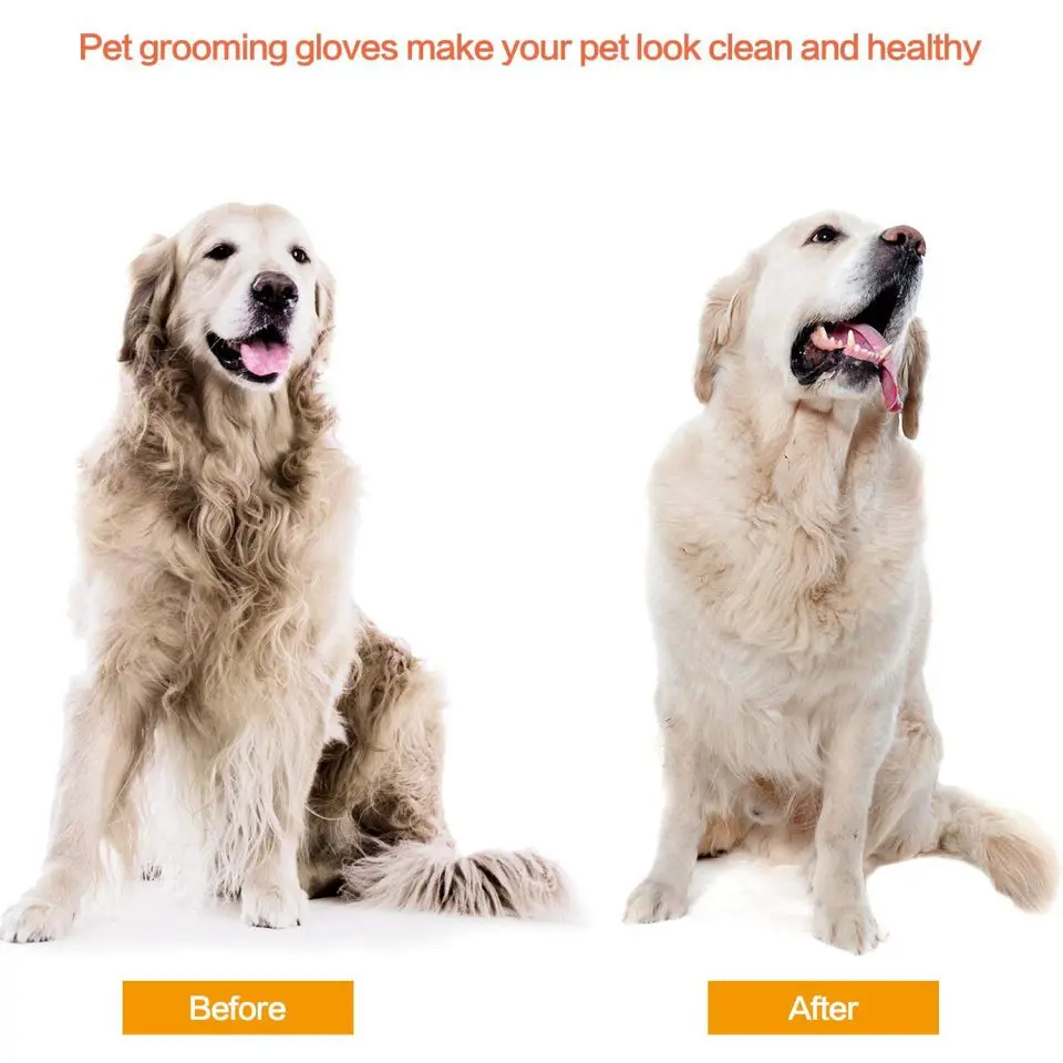 DEIRYLE 1 Pair Pet Grooming Glove Five Finger Comb Bathing Shedding Massage Tool for Long or Short Hair Dogs Cats | Дом и сад