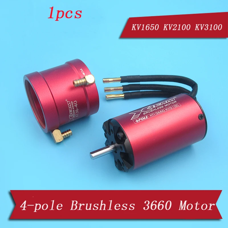 1pcs RC Model Boats 4-pole 3660 Brushless Motor KV1650 KV2100 KV3100 High Power Motors w/Water-cooling Jacket Shaft Dia 5mm | Игрушки и
