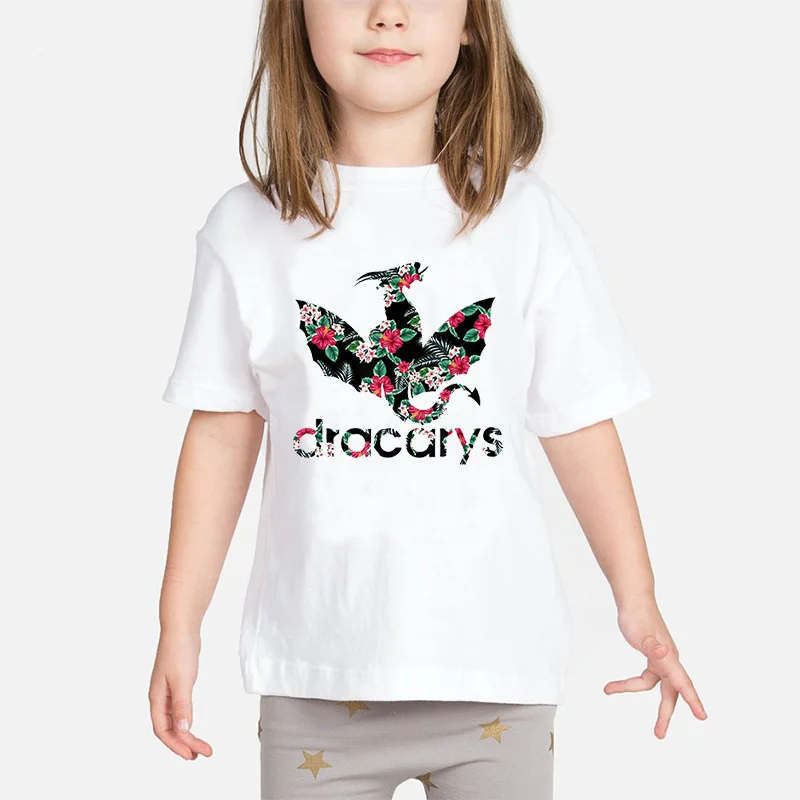 Dracarys/футболка для маленьких девочек коллекция года, детская одежда «Игра Престолов Дейенерис» Детская летняя футболка «Мама дракона» костюм Khaleesi