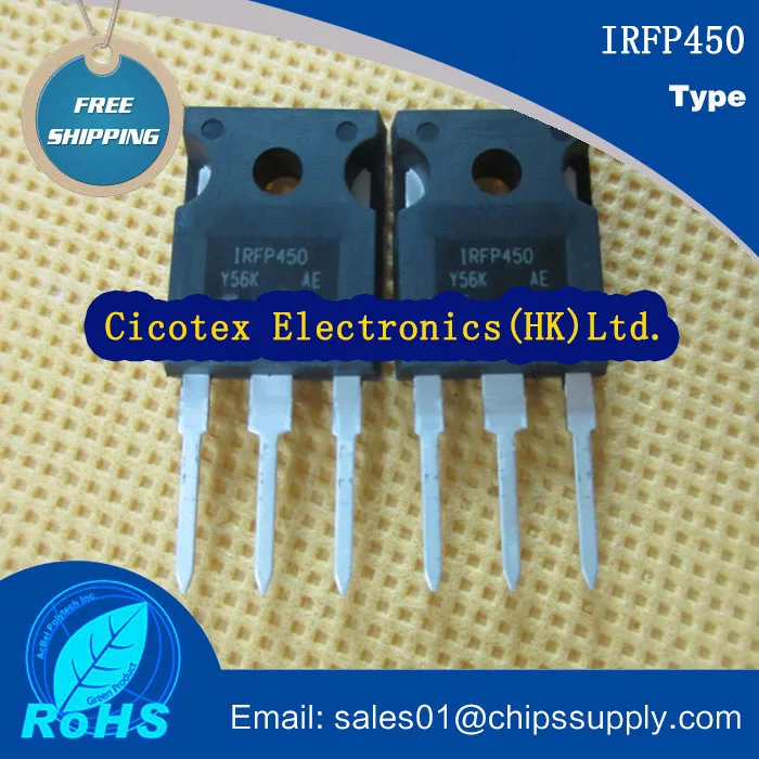 

5 шт./лот IRFP450PBF MOSFET N-CH 500V 14A TO-247AC IRFP450