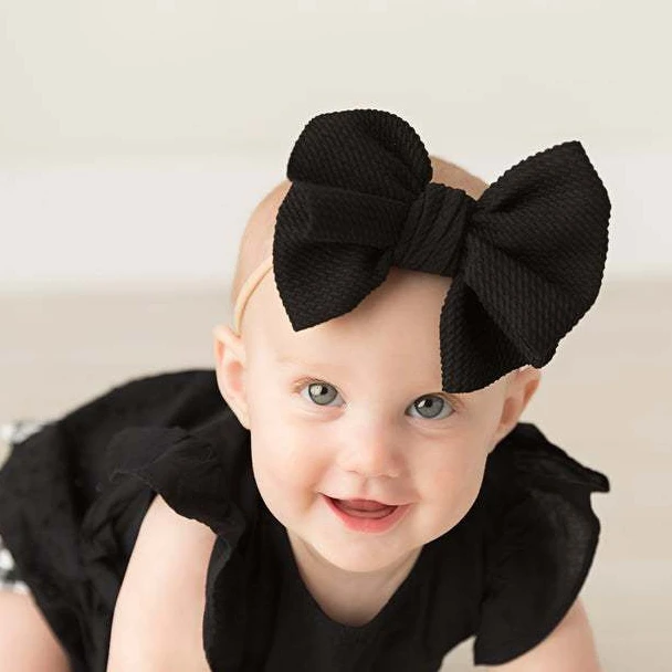 Baby Headband Bow Girl Headbands Toddler Nylon Elastic Hair Accessories Kids Head Band Infant Hairband Newborn photography Props