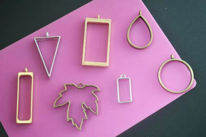 5 шт. полые Пустые Подвески в рамке ювелирные изделия ручная работа плавающий