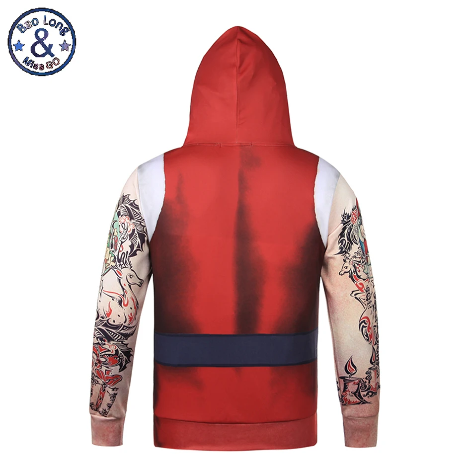 Фото Mr. baolong Санта Клаус костюмы с принтом 3D мужские толстовки капюшоном Новая Mr. baolong Санта Клаус костюмы с принтом 3D мужские толстовки капюшоном Новая