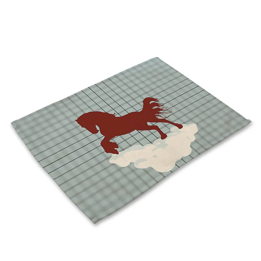 42X32CM простые настольные салфетки с принтом животных из мультфильмов