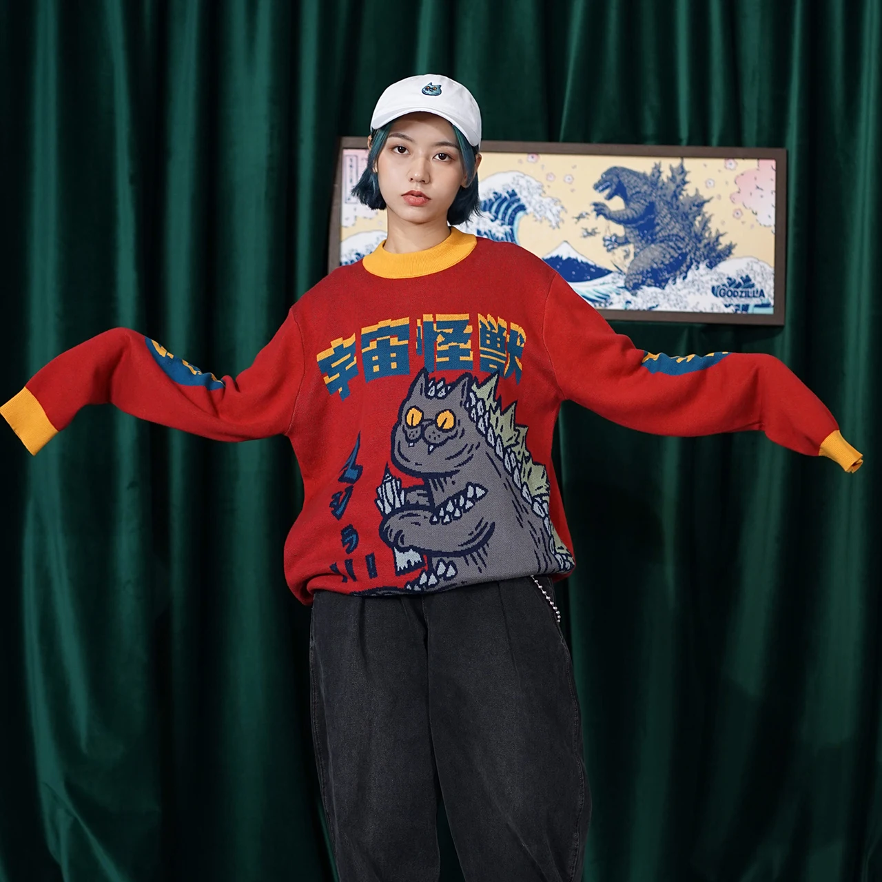 2018 оригинальный дизайн зимний женский толстый теплый свитер с монстрами