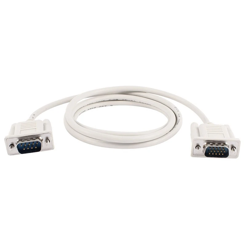 Новый 1 4 м RS232 DB9 9 Pin папа к VGA видео 15 Мужской адаптер кабель светло-серый |