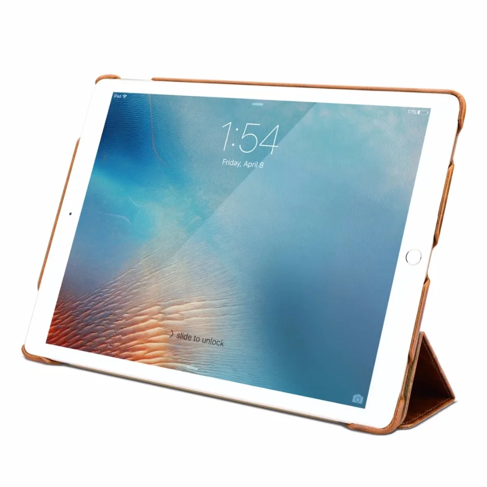 Чехол-книжка Icarer Oil Wax в винтажном стиле из натуральной кожи для iPad Pro 12,9(, Ретро стиль, Воловья кожа, флип-чехол для iPad Pro 12,9