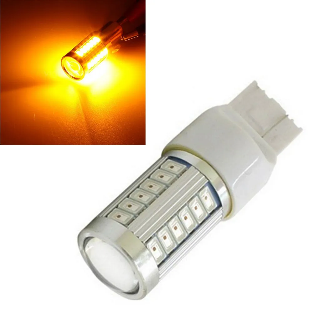 T20 W21W 7443 7440 33 SMD 33SMD светодиодный 5630 запасной янтарный оранжевый желтый
