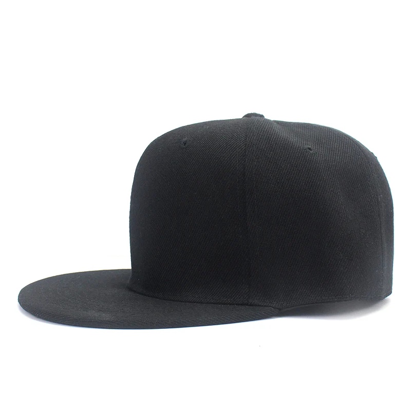 Кепка для бейсбола Черная кепка твердая цветная Snapback повседневная