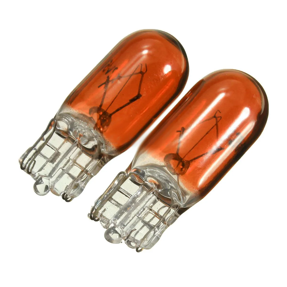 Amber 10 шт 12В 5 Вт T10 501 W5W Автомобильные Боковые клинья светильник контрольная лампа приборной панели и галогенными лампами синий прозрачный красный, янтарный, зеленый фиолетовый - Испускаемый цвет: Amber