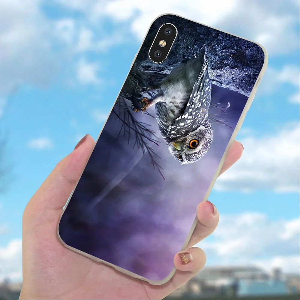 Мягкий ТПУ чехол для телефона iPhone XR Сова крышка Xs Max X 6 6S 8 Plus 7 5S 5 SE Чехлы 11