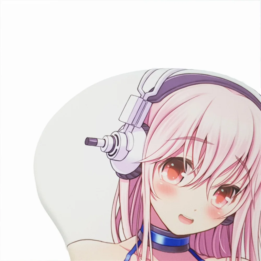 Коврик для мыши Super Sonico Anime 3D Oppai с мягким гелевым упором на запястье|mouse pad|oppai mouse