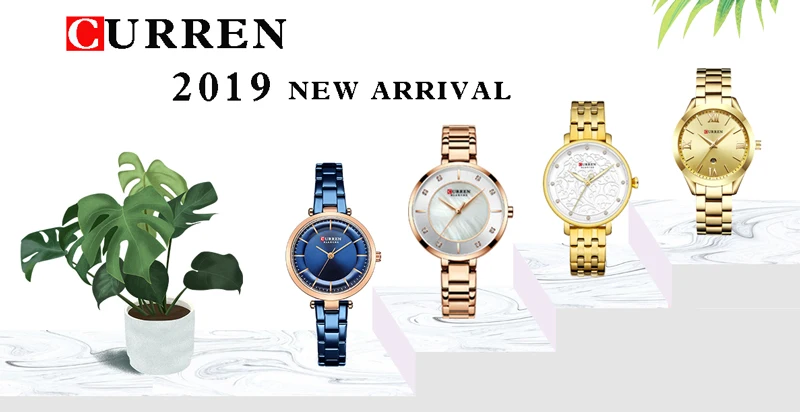 Curren, женские часы, Топ бренд, Роскошные, нержавеющая сталь, платье, женские часы, цветы, наручные часы для женщин, Montres Femme