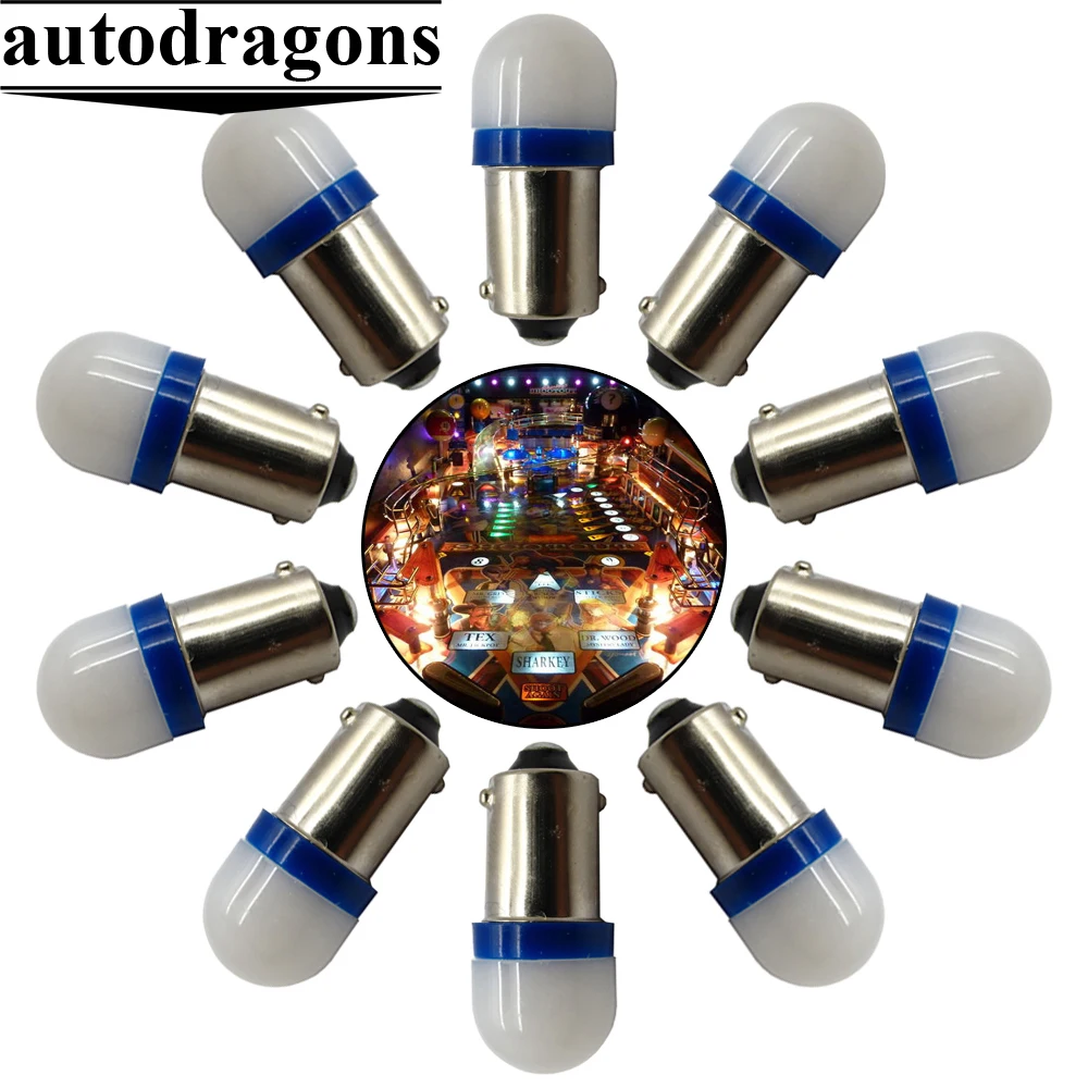 Autodragons 100 шт. T10 194#555 пинбол светодиодные огни 6,3 В AC не ореолов 6000 К белый Флиппер пинбол светодиод для Bally пинбол