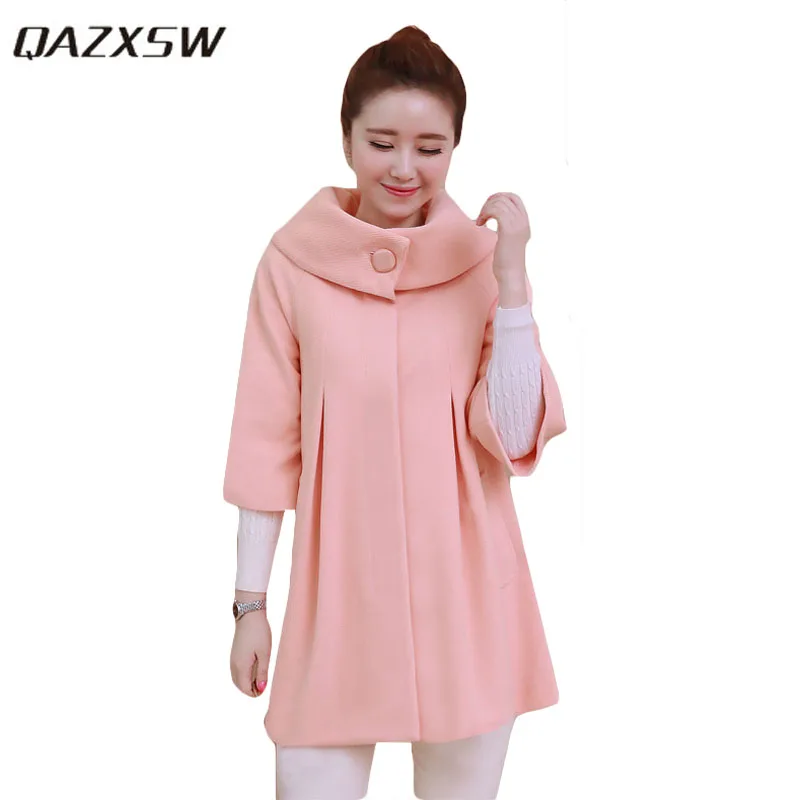 Женское шерстяное пончо на одной пуговице хлопковой подкладке|womens winter jackets|winter