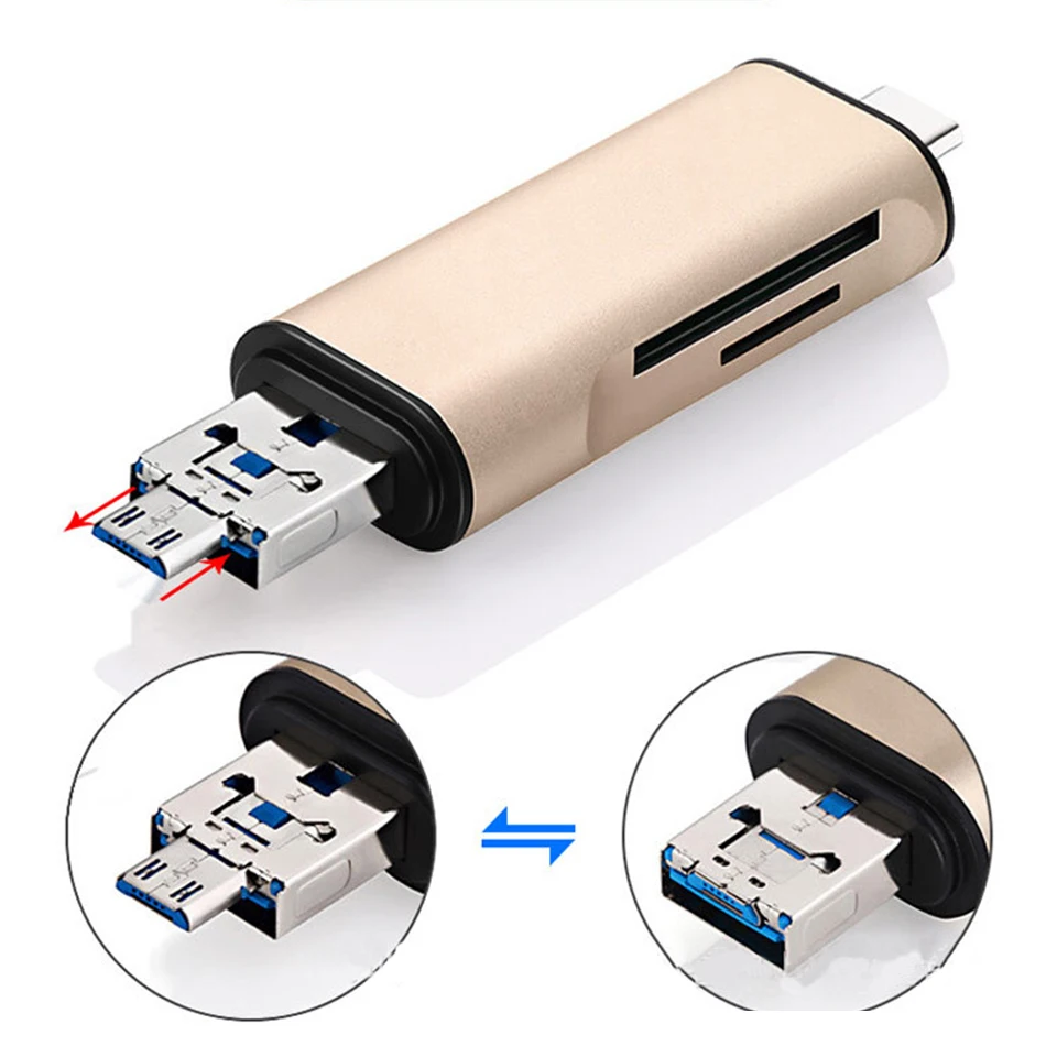 Tendway 5 в 1 Type C OTG SD кардридер с USB разъемом для ПК 3 0 TF адаптер компьютера|Картридеры|