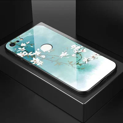 Vintage Flowers Case For Smartisan Nut U3 Pro PC+Tempered Glass Patterned For Smartisan Nut U3Pro Cases Silicone Edge Cover - Цвет: A9