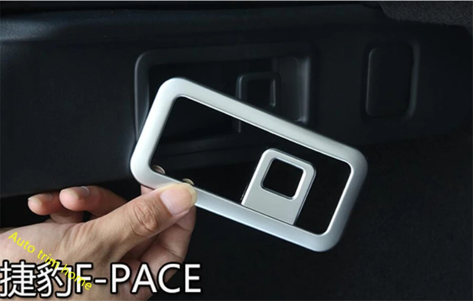 

Lapetus Interior Tail Rear Trunk Hook Holder Decoration Molding Cover Trim 2 Pcs Fit For Jaguar F-Pace 2017 2018 2019 2020 ABS