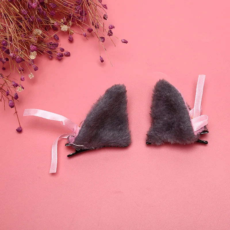 Женские заколки для волос с кошачьими ушками и колокольчиком костюмированной